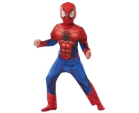 The role-play set for kids Spider-Man padded muscle chest jumpsuit and snood, size M